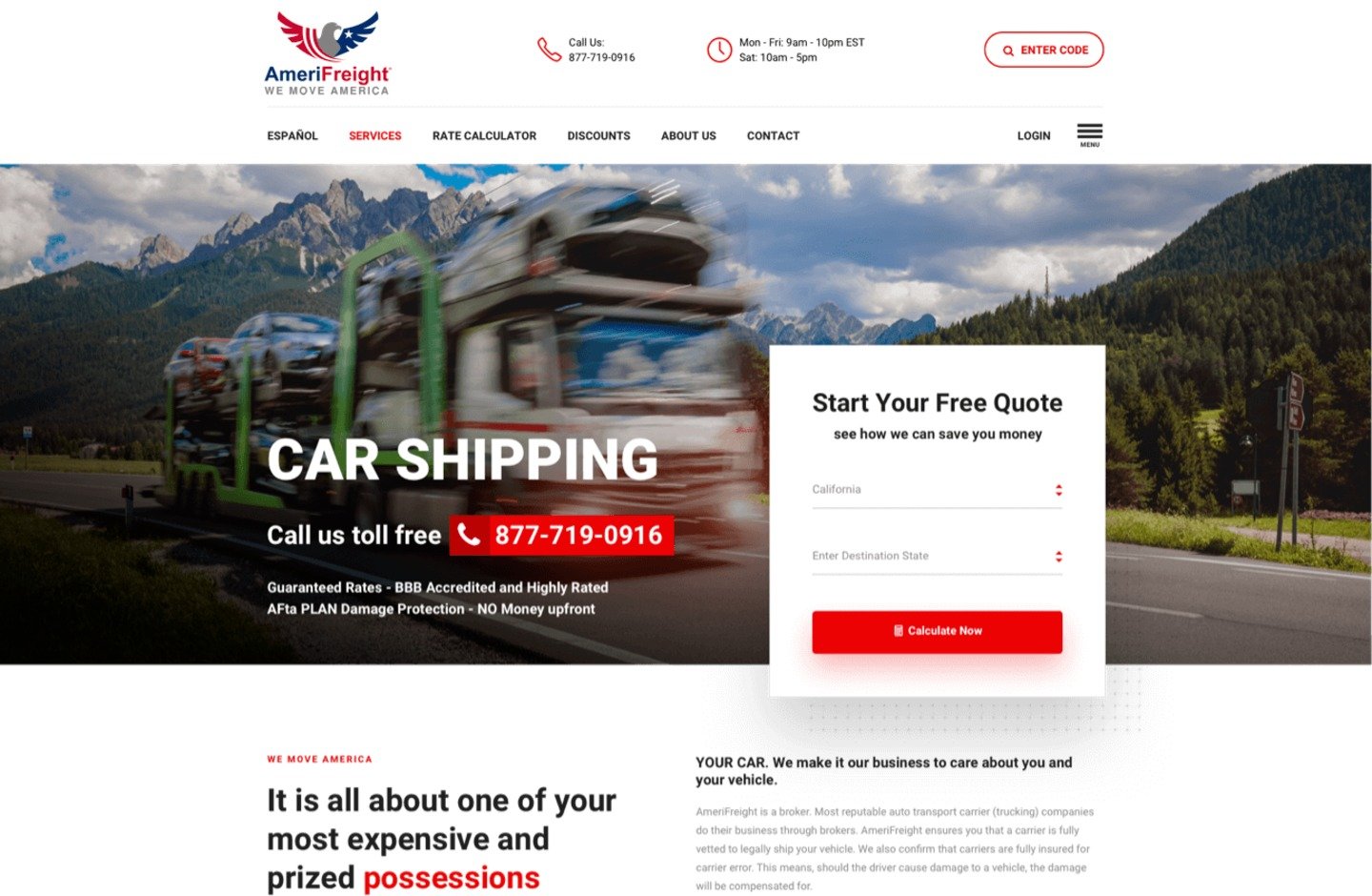 AmeriFreight Home Banner Page