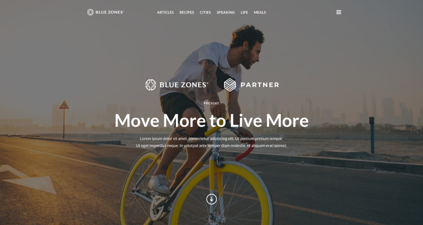 Blue Zones Home Page Banner