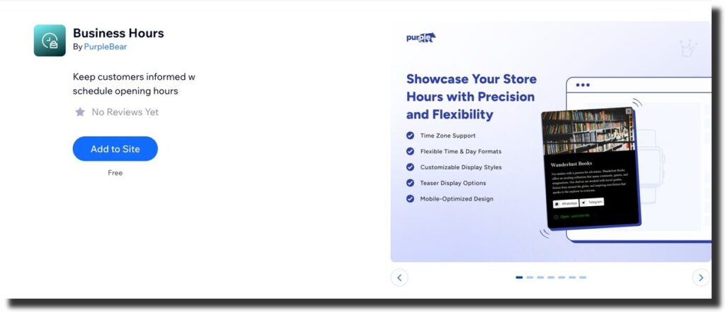 Business Hours app