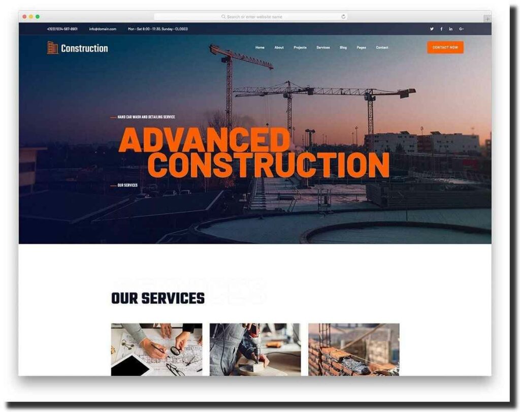 ConstructionCompany website template