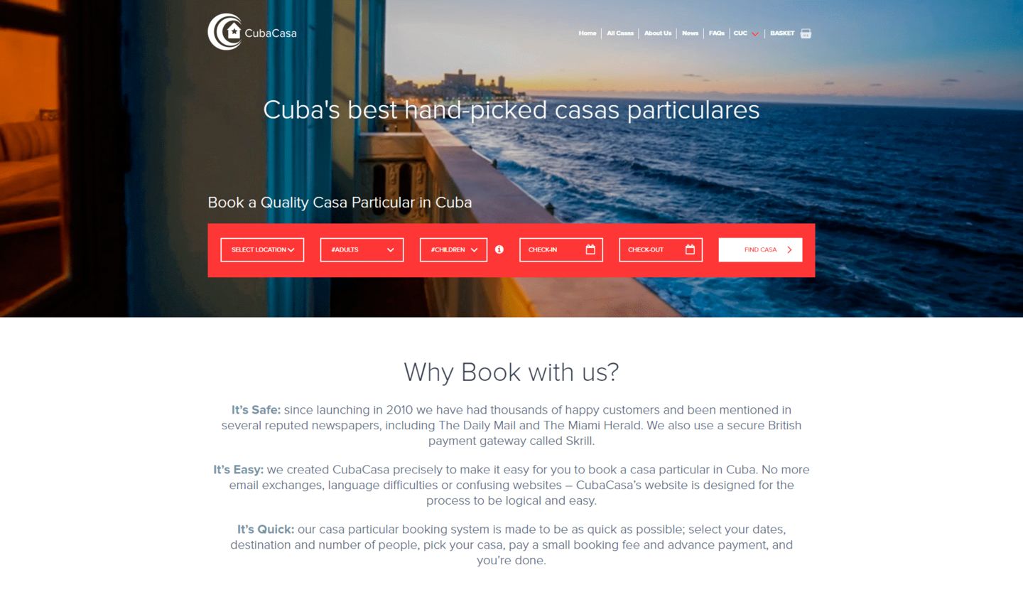 CubaCasa Home Page Banner
