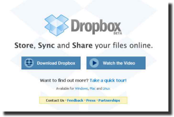 DropBox popular digital service provider saas web design