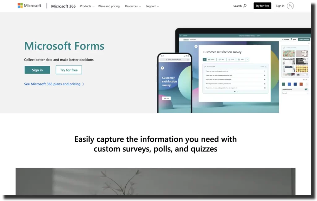 Microsoft Forms (Notion Forms Apps)