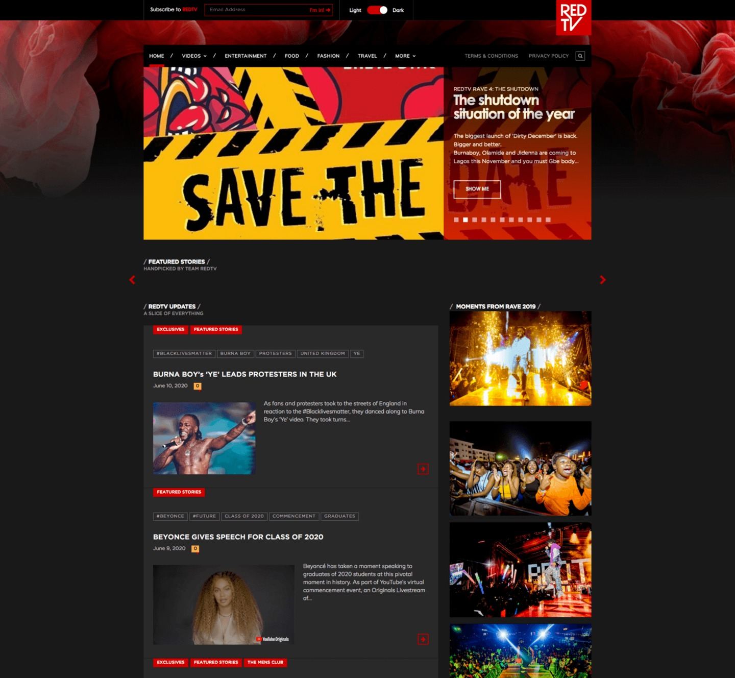 RED TV Home Page
