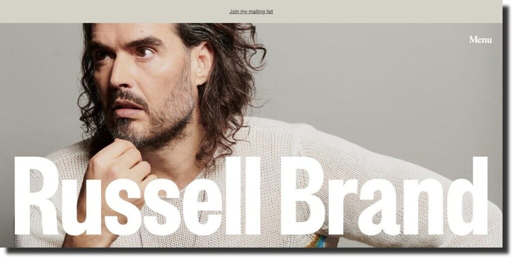 Russel Brand website