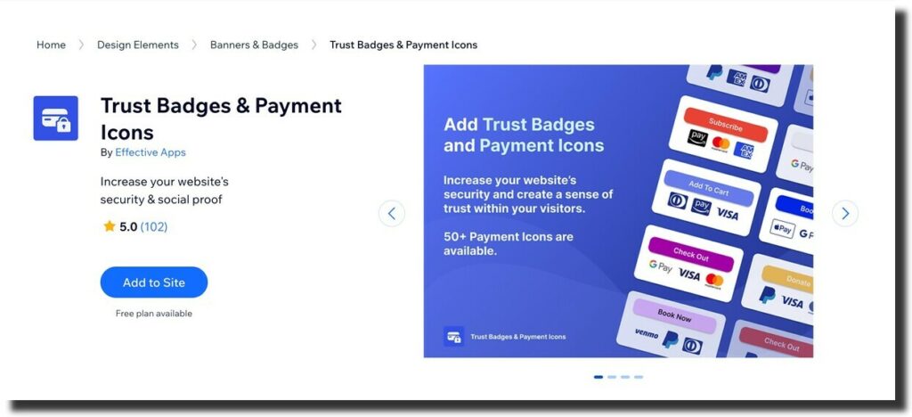 Trust Badges & Payment Icons