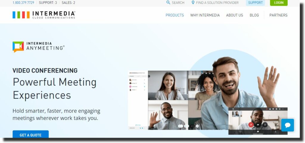 homepage-of-video-conference-tool-AnyMeeting 