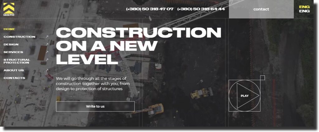 Sbud Pro - general contractor website