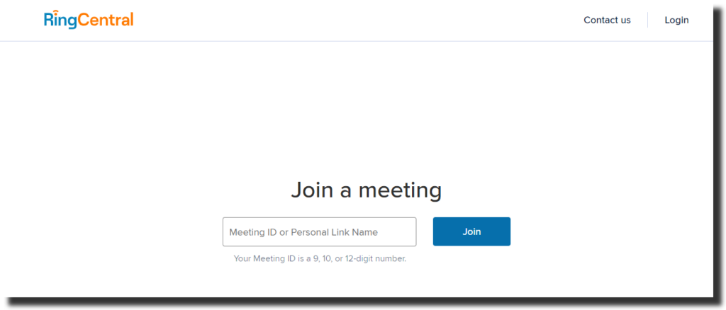 homepage-of-video-conference-tool-RingCentral-Meetings