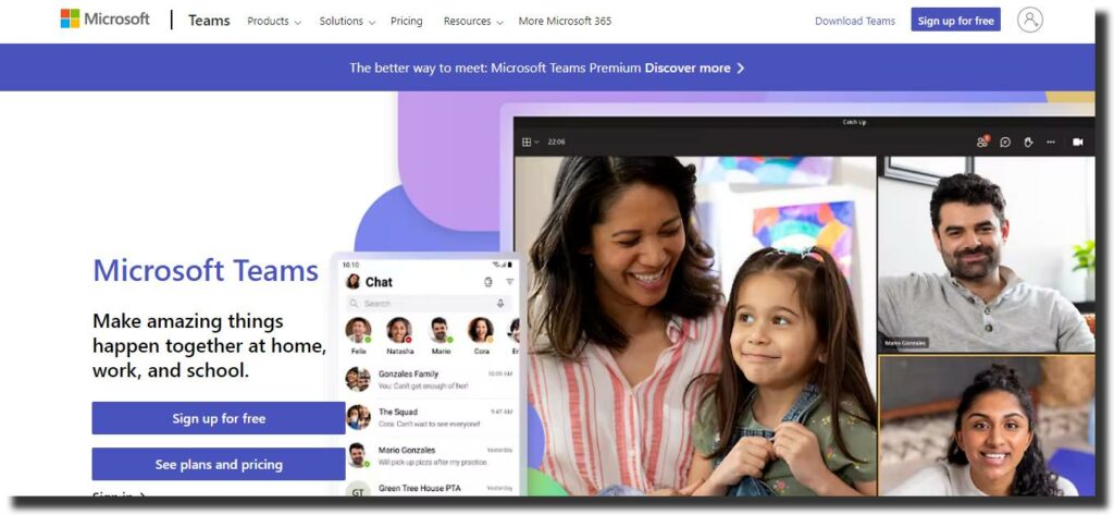 homepage-of-video-conference-tool-Microsoft-Teams 