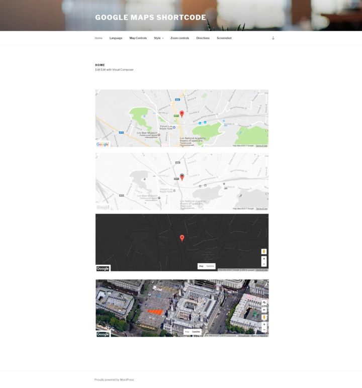 Upqode Google Maps Home Page