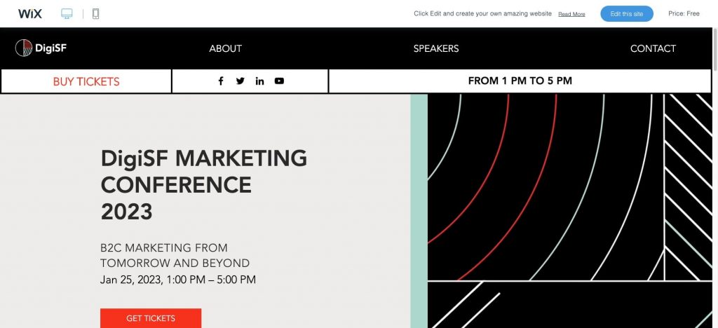 Marketing Conference Landing Page