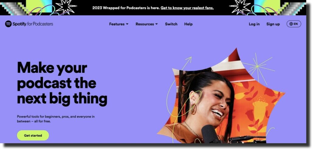 Spotify for Podcasters platform as example of user generated content
