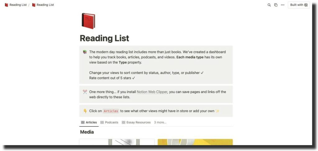 Reading list