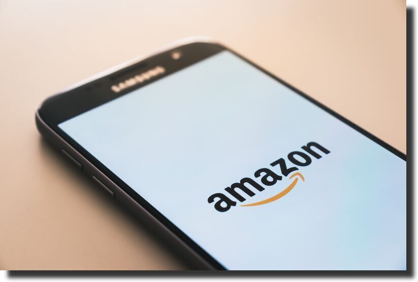 Amazon website on mobile phone