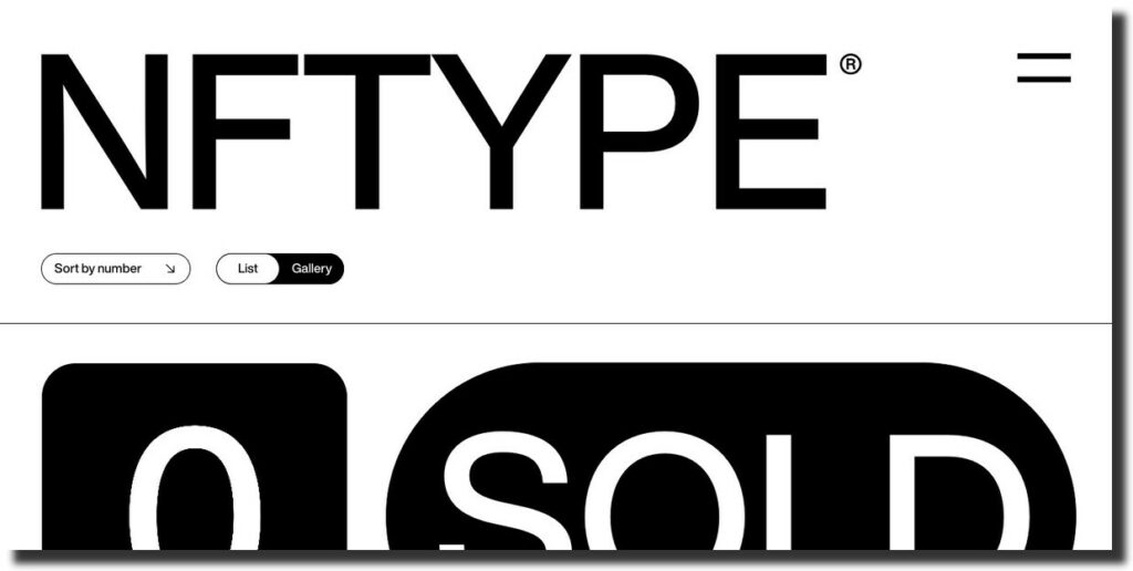 NFTYPE - black and white design example