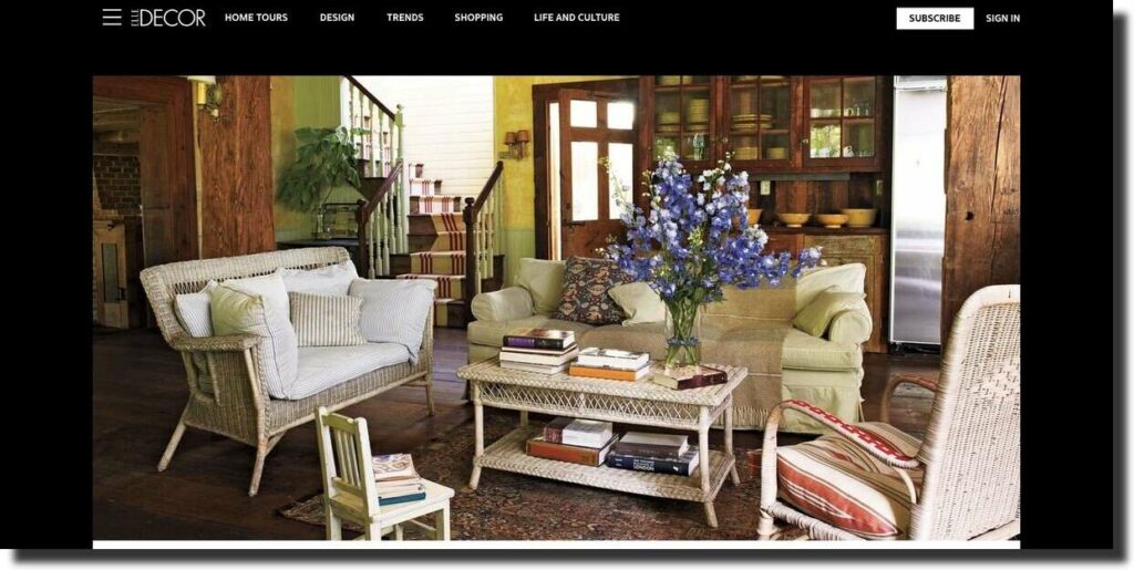 Elle Decor - interior website design