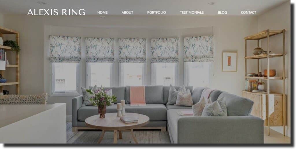 Alexis Ring - interior website design