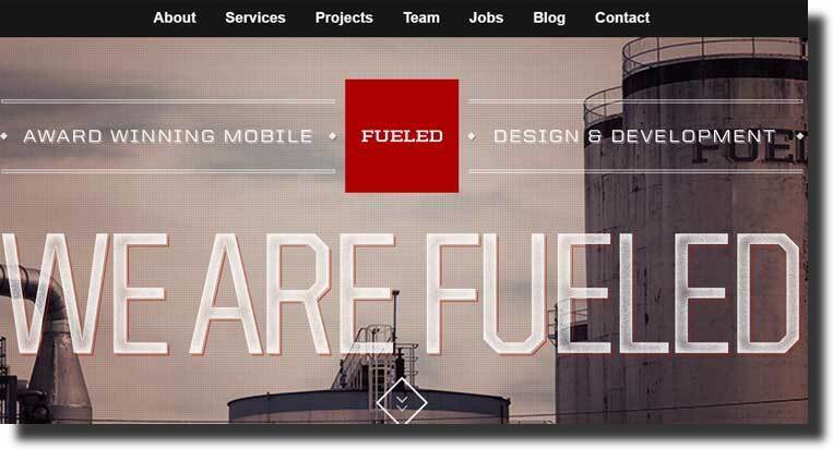 Fueled tech website design inspiration