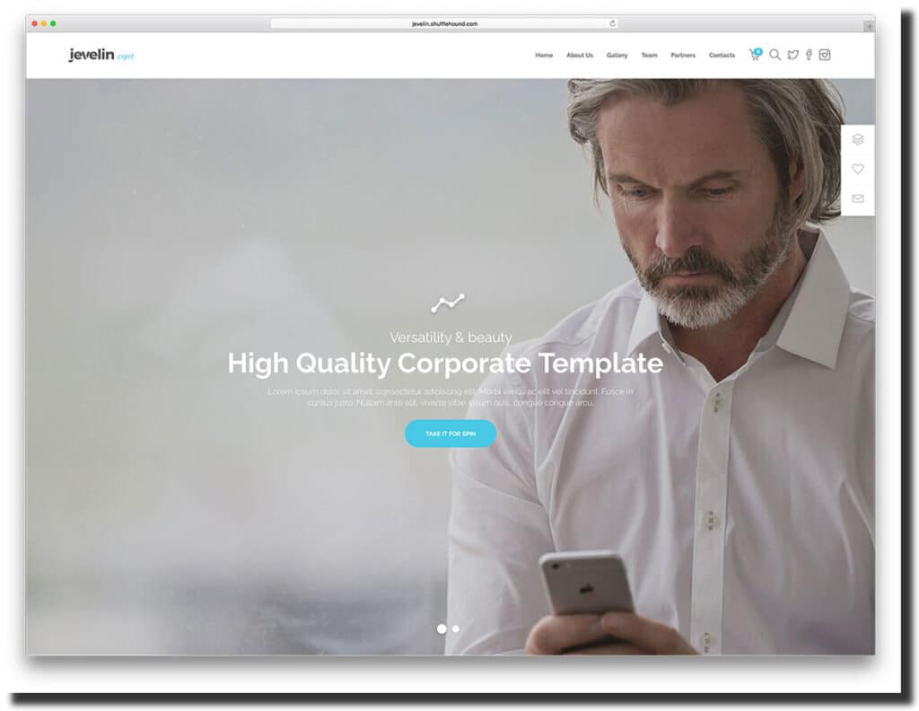 Jevelin multipurpose WordPress template