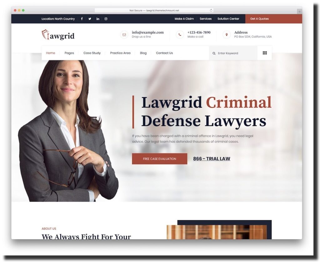 Lawgrid website template