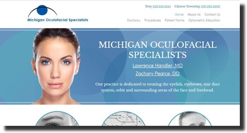  professional website design Michigan Oculofacial Specialists