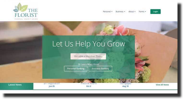 Florist banking website design