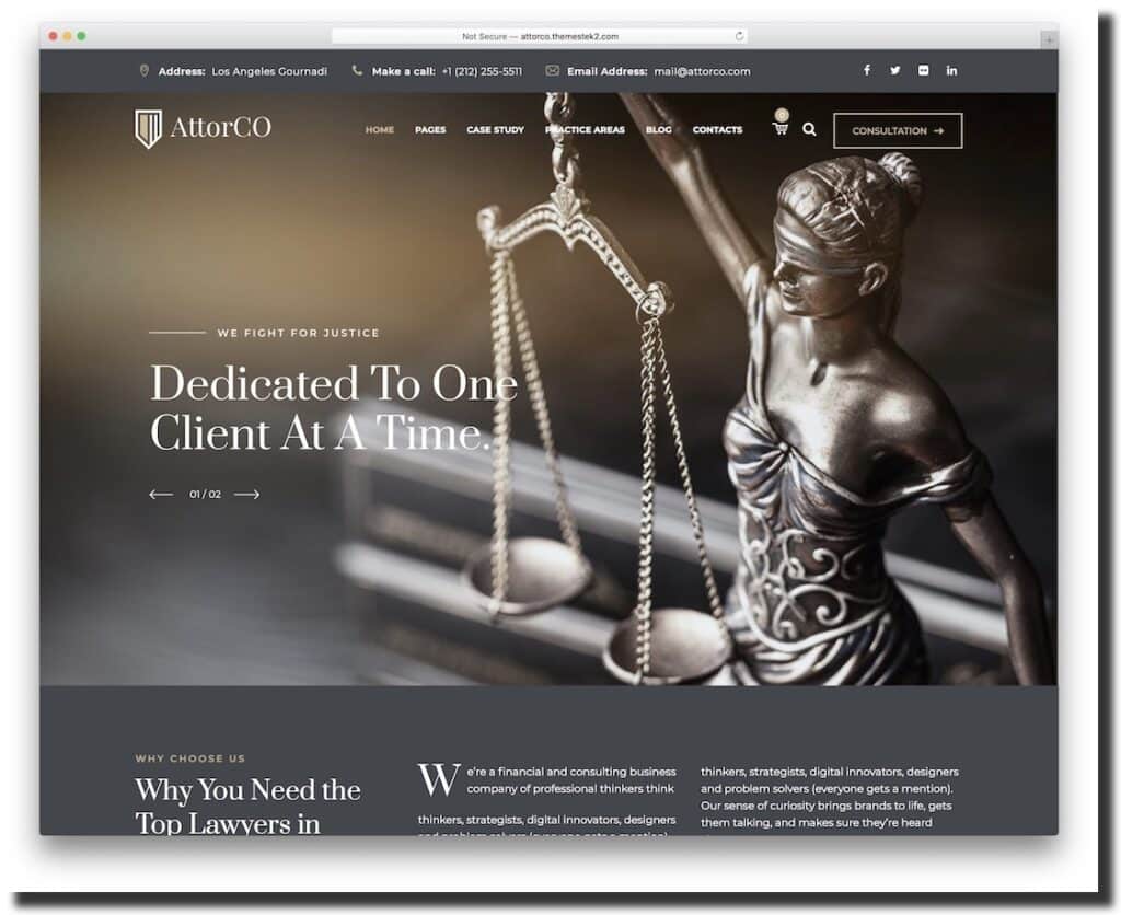 lawyer website template