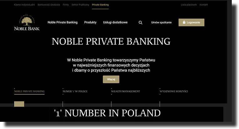 The Nobel Bank website design
