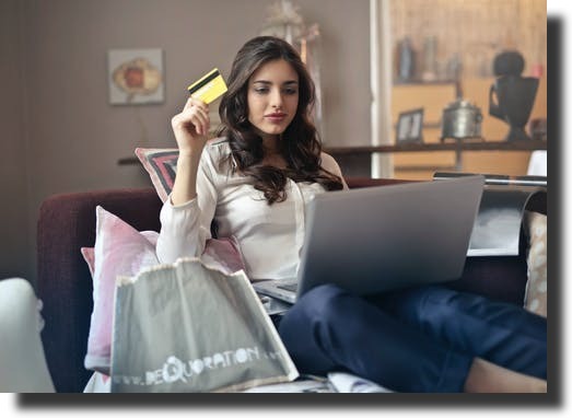 woman with the credit card increase online sales