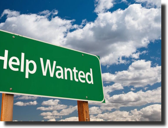 a banner with the text "Help Wanted" Build an Online Course