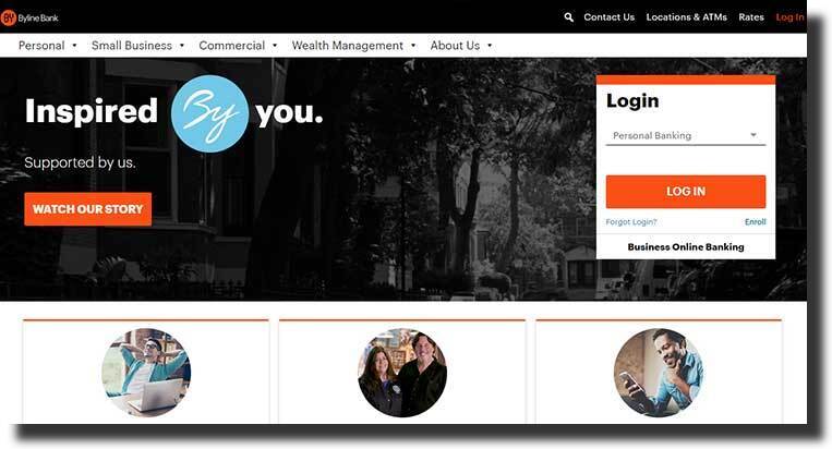 The Byline banking web design