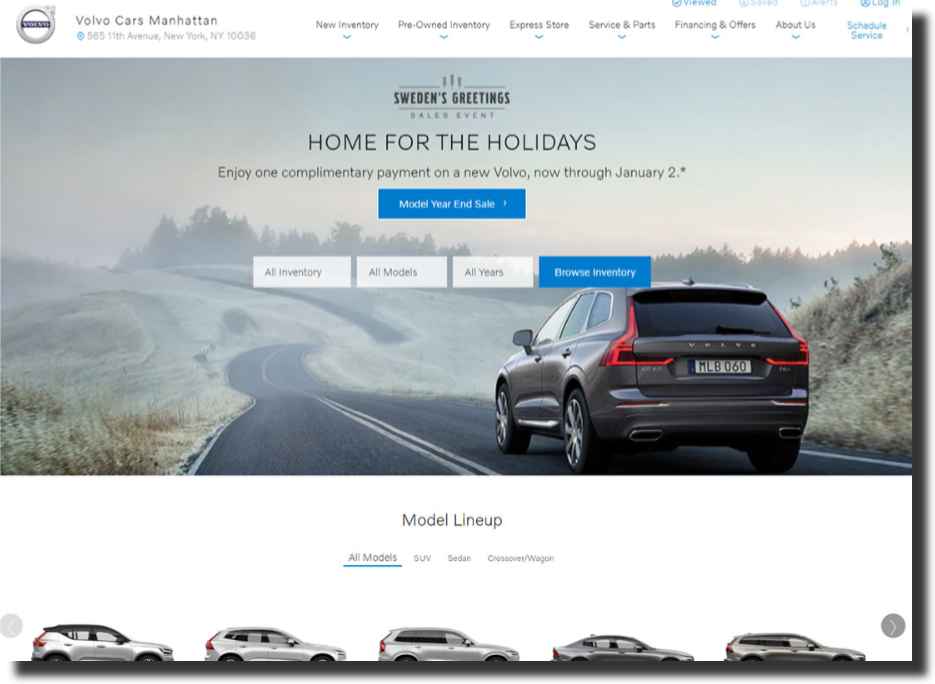 Volvo Cars Manhattan website Car Dealer Website Design