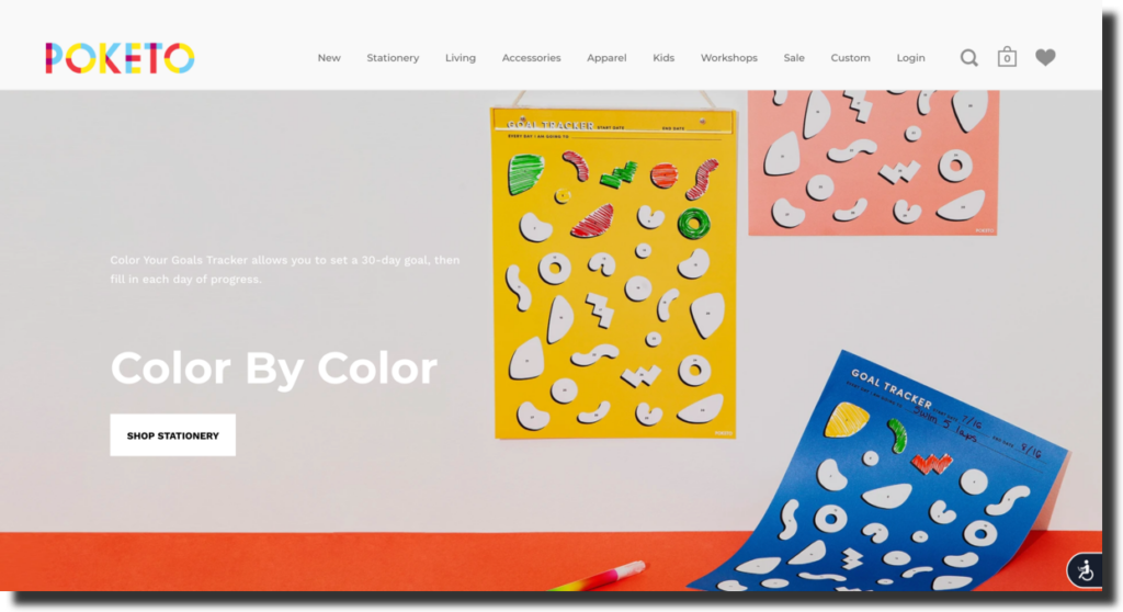 Poketo website screenshot lifestyle brand Ecommerce Website Designs