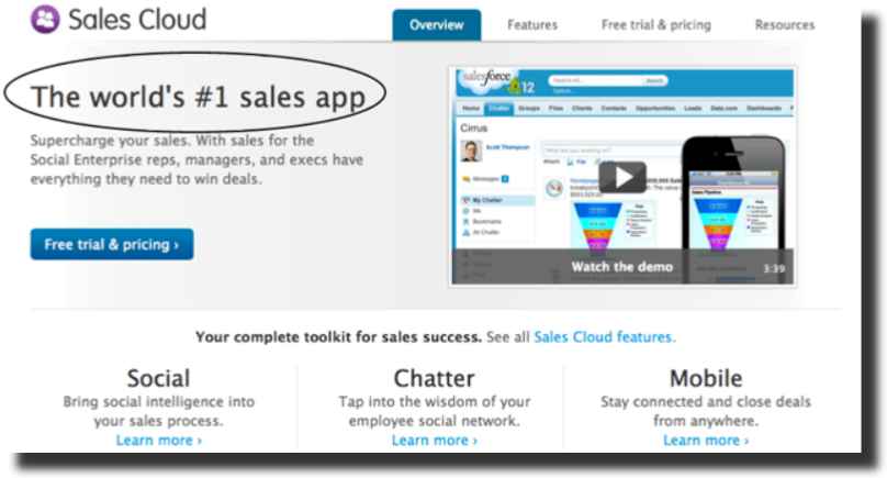 sales cloud screenshot saas web design