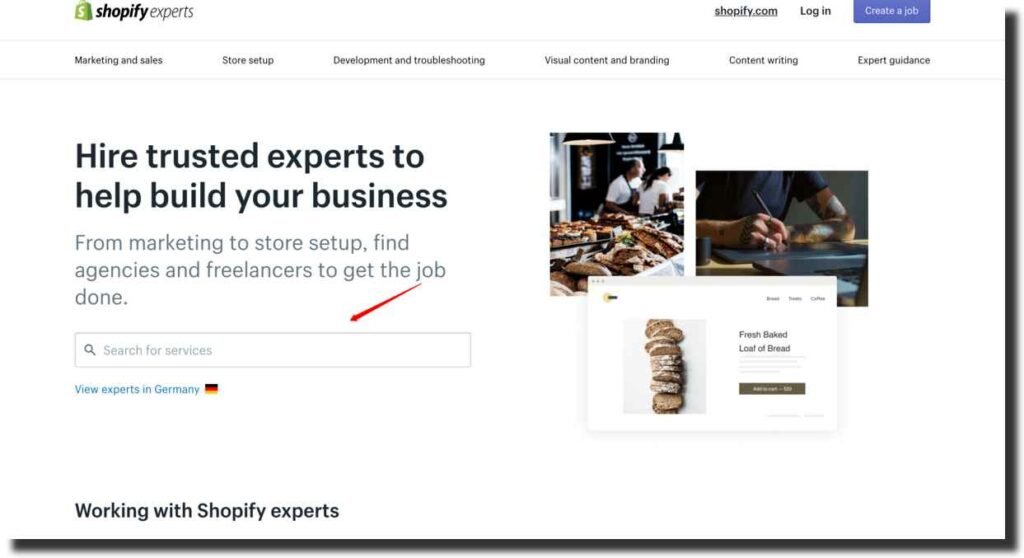 shopify experts website screenshot