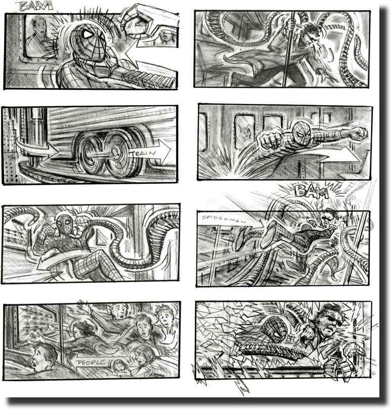 spiderman storyboard