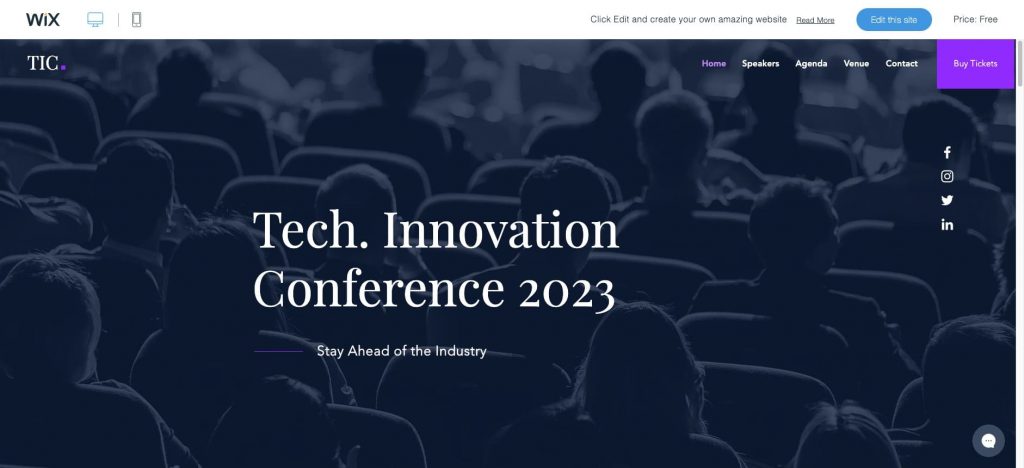 Tech Conference Landing Page