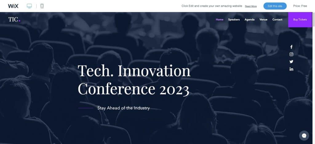 Tech Conference Landing Page