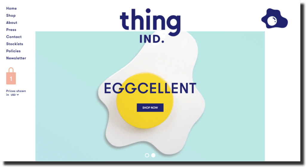 Thing Ind. Or Thing Industries is a design studio website screenshot