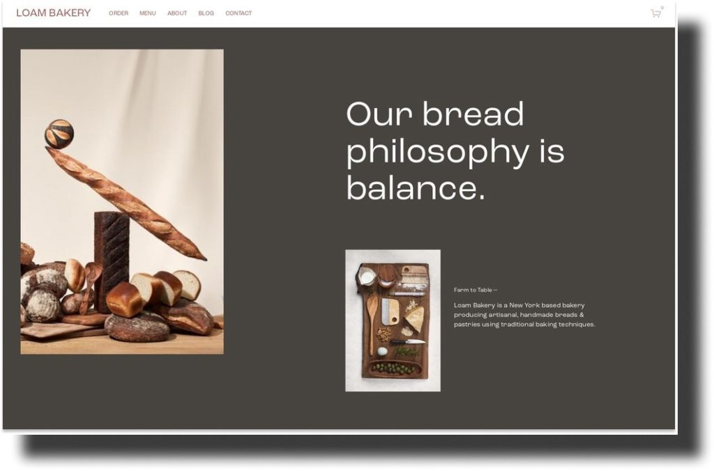 Loam Bakery squarespace template