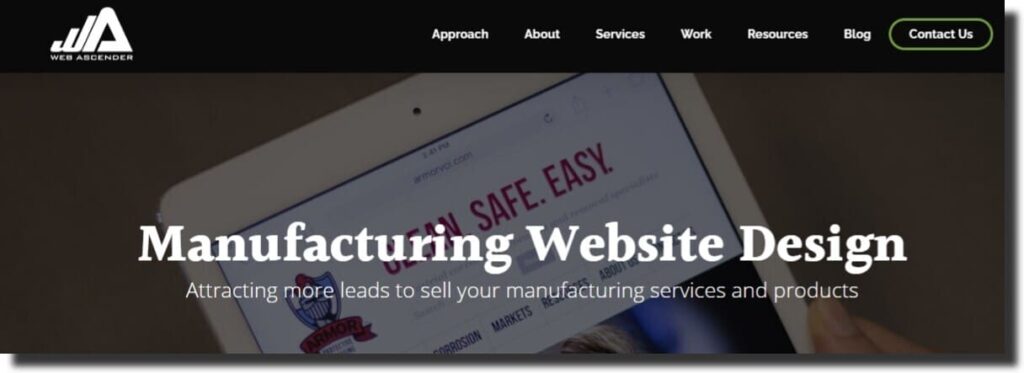 Web Ascender manufacturing website design company